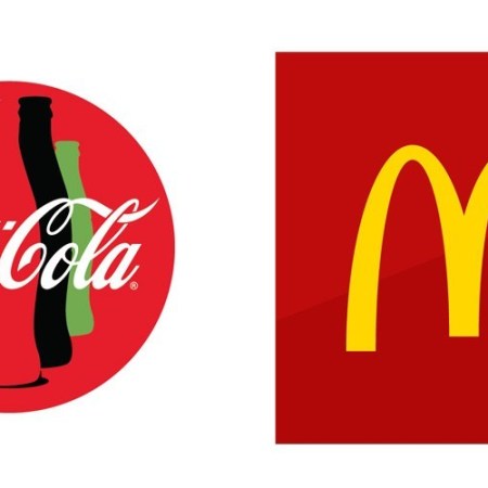 Brand Logos of Coca-Cola and McDonalds